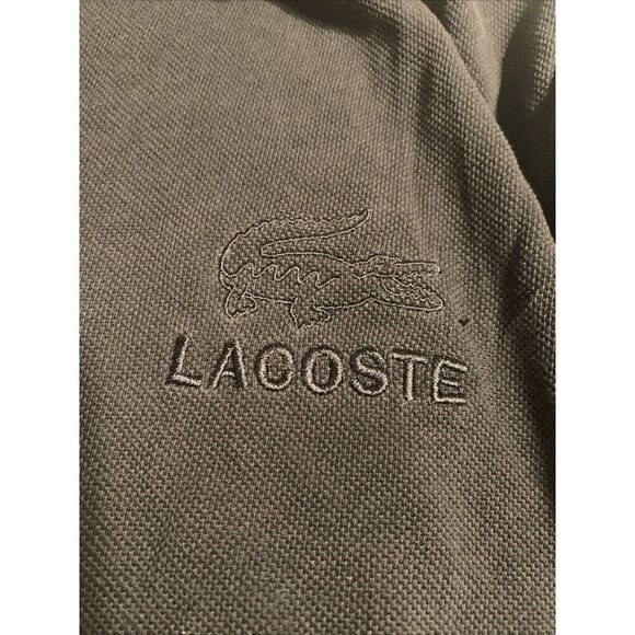 Lacoste Mens Solid Black Short Sleeve Polo Top Shirt Large Fr 5 - Picture 3 of 7